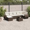 vidaXL Garden Sofa Set Brown PE rattan Large Modular Garden Sofa Set