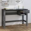 vidaXL Desk Dark Grey Solid Pine Wood, MDF Medium Desk Rectangular