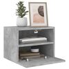 vidaXL TV Wall Cabinet Set of 2 Concrete Grey Engineered Wood Medium