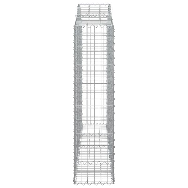 vidaXL Gabion Basket Silver Galvanized Iron 78.7 x 11.8 x 47.2 in