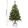 vidaXL Artificial Hinged Christmas Tree Green PVC, PE, Metal 4.9 feet