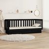 vidaXL Day Bed Black Solid pine wood Small Single