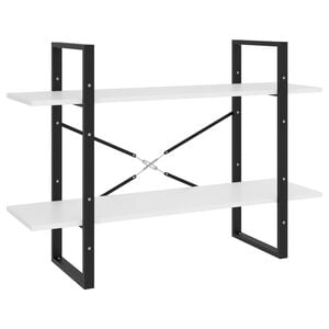 vidaXL Book Cabinet White Engineered wood, metal Book Cabinet