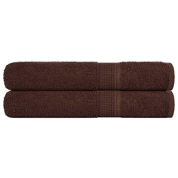 vidaXL Sauna Towel Set of 2 Brown 100% cotton 31.5x78.7 in