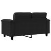 vidaXL 2-seater Sofa Black