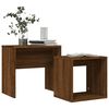 vidaXL Nesting Coffee Table Brown oak Engineered wood Small Stackable