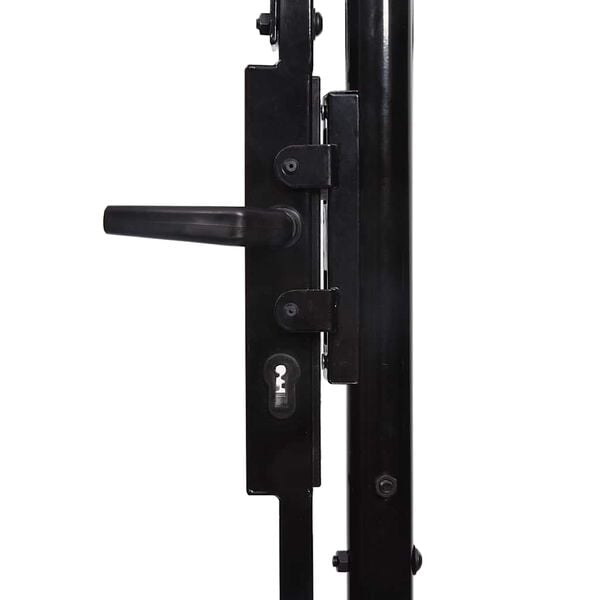 vidaXL Double Door Fence Gate with Spear Top 157.5"x88.6"