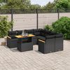 vidaXL Garden Sofa Set Black