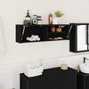 vidaXL Bathroom Wall Cabinet Black Engineered Wood Bathroom Wall Cabinet