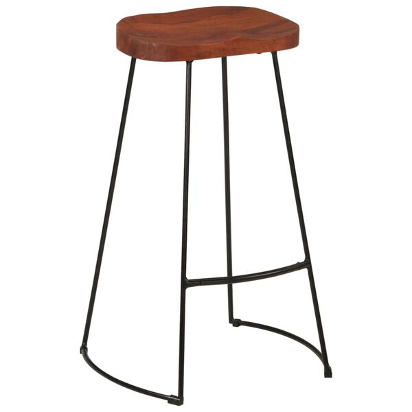 vidaXL Bar Stool Set of 2 Brown, Black