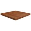 vidaXL Table Top Dark brown Solid oak wood Medium Tabletop Square
