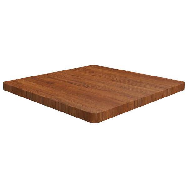vidaXL Table Top Dark brown Solid oak wood Medium Tabletop Square