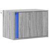 vidaXL Wall-mounted Bedside Cabinet Gray Sonoma Engineered wood Compact
