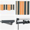 vidaXL Retractable Awning Green and yellow 157.48" x 118.11" fabric