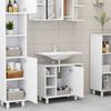 vidaXL Bathroom Cabinet White Engineered wood 23.6 x 12.6 x 21.1 in