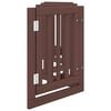 vidaXL Dog Gate Set of 6 Brown Poplar Wood with Water-based Paint
