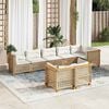 vidaXL Garden Sofa Set Beige PE rattan Large Modular Garden Sofa Set
