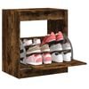 vidaXL Shoe Cabinet Smoked Oak Engineered Wood Compact Shoe Cabinet