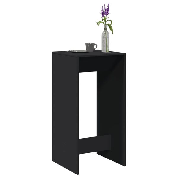 vidaXL Bar Table Black Engineered wood Tall Stylish Design Bar Table