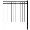 vidaXL Garden Fence Steel 5.9 ft x 2.6 ft Black
