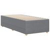 vidaXL Bed Frame Light Grey Polyester, plywood, engineered wood Twin XL