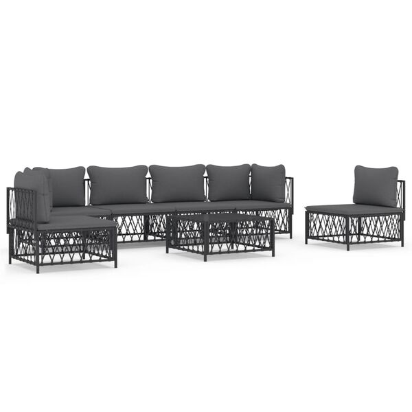 vidaXL Garden Lounge Set Anthracite, Dark grey
