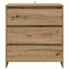 vidaXL Sideboard Set of 3 Artisan oak Engineered wood Medium Sideboard