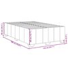 vidaXL Bed Frame Black Polyester, plywood, engineered wood, solid pine wood
