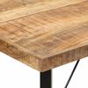 vidaXL Bar Table Natural Wood and Black Solid mango wood and iron Large