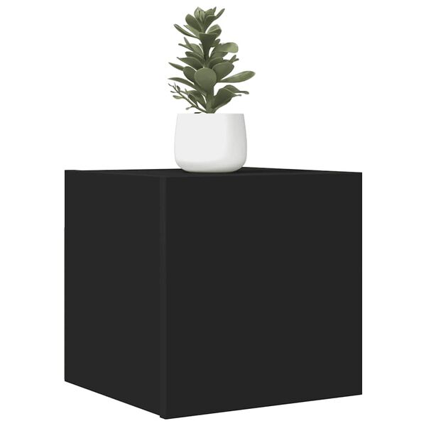 vidaXL TV Cabinet Set of 4 Black Engineered Wood Medium TV Cabinet