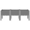 vidaXL Garden Planter Light grey Polypropylene 47.2 x 15.7 x 16.5 in