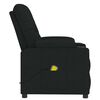vidaXL Massage Chair Black Polyester Standard Recliner Size