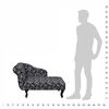 vidaXL Chaise Lounge Black and White Polyester Medium Appealing Design