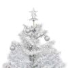 vidaXL Snowing Christmas Tree White, Silver PVC, Polyester, Plastic Small