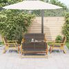 vidaXL Garden Chairs with Table 5 pcs Gray Solid Acacia wood