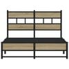 vidaXL Bed Frame Sonoma Oak Steel Full Modern Bed Frame Rectangular