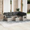 vidaXL Garden Sofa Set Light Grey