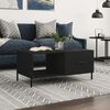 vidaXL Coffee Table Black Engineered wood and metal Medium Coffee Table