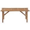 vidaXL Garden Bench Bamboo Bamboo frame and polyester cushion 46.5 in