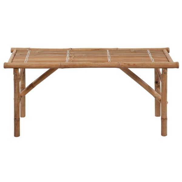 vidaXL Garden Bench Bamboo Bamboo frame and polyester cushion 46.5 in
