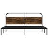 vidaXL Bed Frame Smoked Oak Steel, Engineered Wood Double Durable