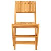 vidaXL Folding Garden Chair Set of 8 Natural Teak Solid Teak Wood