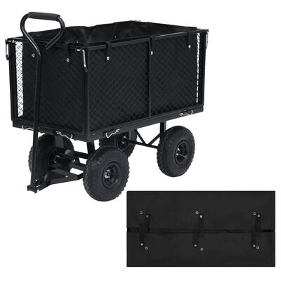 vidaXL Garden Cart Liner Black 31.9"x16.1"x15.7" Fabric