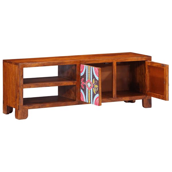 vidaXL TV Cabinet Multicolor Solid Acacia wood, engineered wood Medium