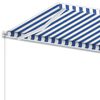 vidaXL Retractable Awning Blue and White