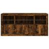 vidaXL Sideboard with LED Lights Smoked Oak 56.1"x14.6"x26.4"