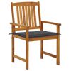 vidaXL Garden Chair Set of 8 Natural Wood Solid Acacia wood Large