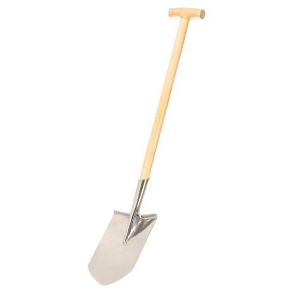 vidaXL Garden Point Shovel Stainless steel and ash wood Long handle