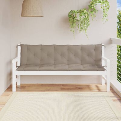 vidaXL Garden Bench Cushions 2pcs Taupe 70.9"x19.7"x2.8" Oxford Fabric