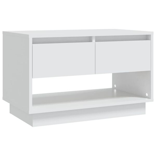 vidaXL TV Cabinet White Engineered Wood 27.6x16.1x17.3 in TV Cabinet